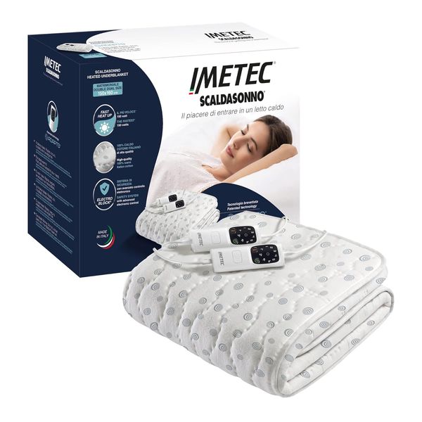 Imetec Adapto Doppelwärmeunterbett, 100% Baumwolle